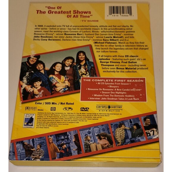 Roseanne - The Complete First Season (DVD, 2005, 4-Disc Set)! - Picture 12 of 12